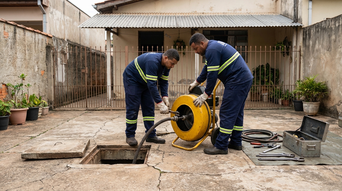 Desentupimento de esgoto em Cascavel‑PR