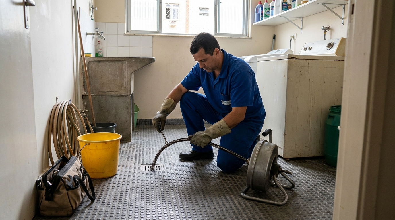 Desentupimento de ralo profissional em Cascavel‑PR