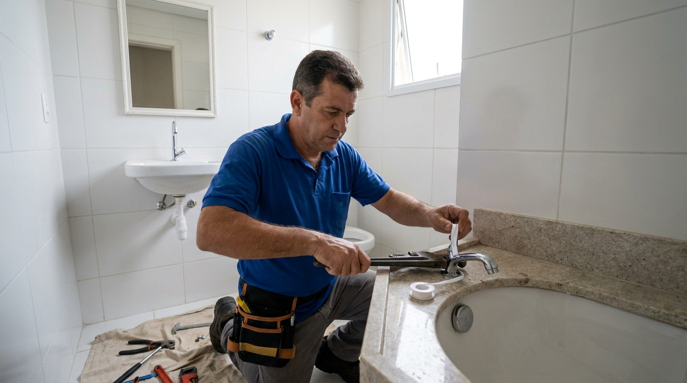 Instalação de torneira de cozinha em Cascavel‑PR