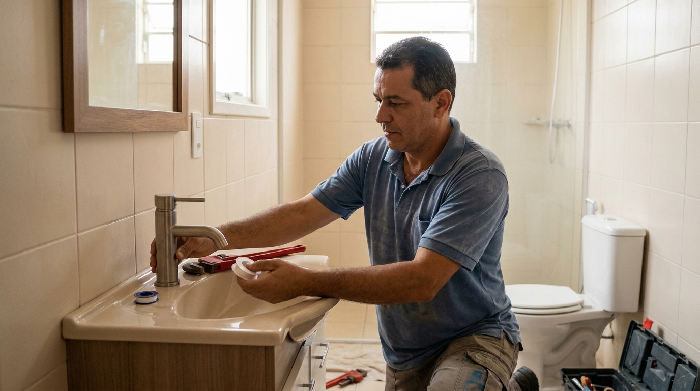Instalação de torneira profissional em Cascavel‑PR